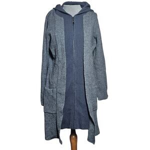 Claudia Nichole Merino Wool and Cashmere Blend Full Zip Sweater Size Large